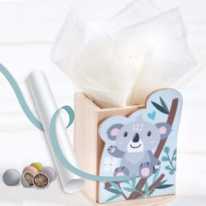 Προσκλητήριο με Μπομπονιέρα δίδυμα