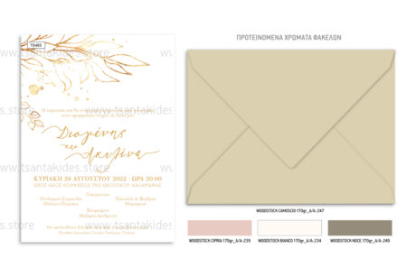 TS483-Νο91K-02-prosklitiria-gamou-vaptisis-minimal-wedding-invitation-gold-kladi